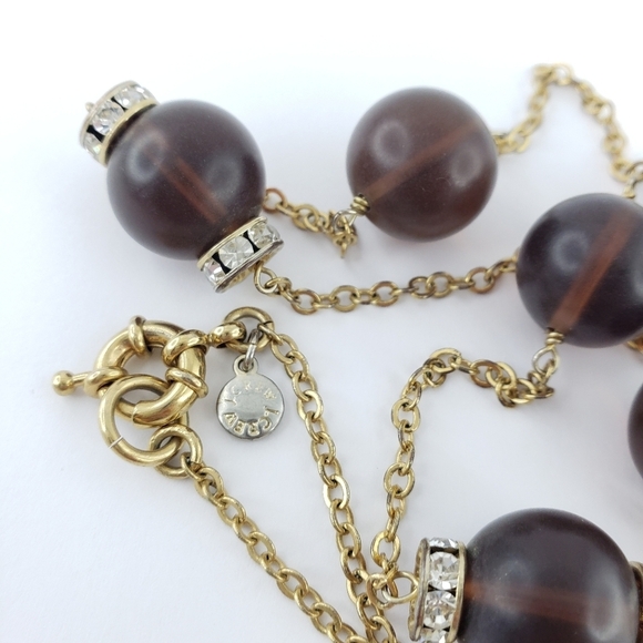 J. Crew long necklace brown acrylic beads - Picture 12 of 16